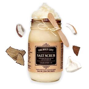 Exfoliating Body Scrub - Pure Dead Sea Salt Scrub for Hands and Body, 16 fl oz Hydrating Moisturizing Skin Care for Body Acne, Wrinkles (Coconut)