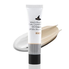 كريم CC من Witch's Pouch مع عامل حماية من الشمس SPF50 للبشرة الناضجة ومصحح لون البشرة CC كريم SPF50+ PA+++ 6in1 للمكياج الكوري in Kuwait