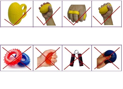 Finger Grip Ball, Stroke Hemiplegia Rehabilitation Training Equipment, Hand Finger Strength Massage Grip Ball (Hard) in Kuwait