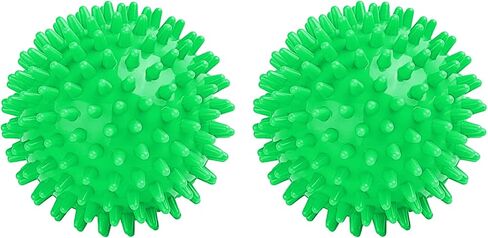 2Pc Hard Spiky Massage Ball, Plantar Fasciitis Relief Ball，Deep Trigger Point Massager Therapy Balls for Muscle Recovery Myofascial Pain Relief (Green) in Saudi Arabia