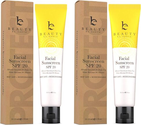 واقي من الشمس للوجه بعامل حماية من الشمس 20 - واقي من الشمس معدني للوجه، واقي من الشمس صديق للشعاب المرجانية بمكونات طبيعية وعضوية، واقي من الشمس قابل للتحلل البيولوجي، واقي من الشمس من أكسيد الزنك للاستخدام اليومي، واقي من الشمس للوجه بحجم مناسب للسفر in Kuwait