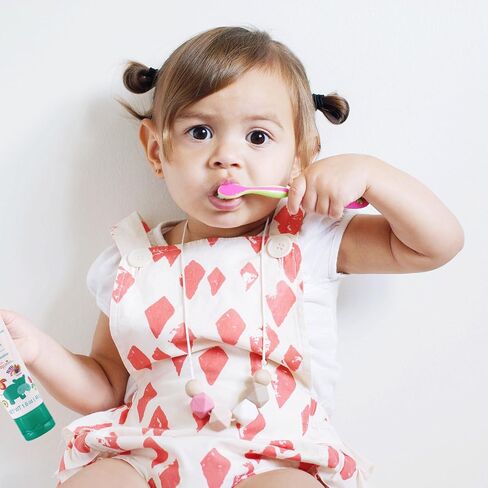 Dr. Talbot's Toddler Training Toothpaste Naturally Inspired with Citroganix, with Toothbrush Included, Blue/Green, 1.6 Ounce in Saudi Arabia