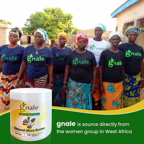 gnale Shea Butter Jar 500g(17oz), African Shea Butter Raw Organic. Body Butter Skin Moisturizer for Face Skin and Hair, Pure Raw Shea Butter for DIY Lotion, Oil, Cream, Soap in Saudi Arabia