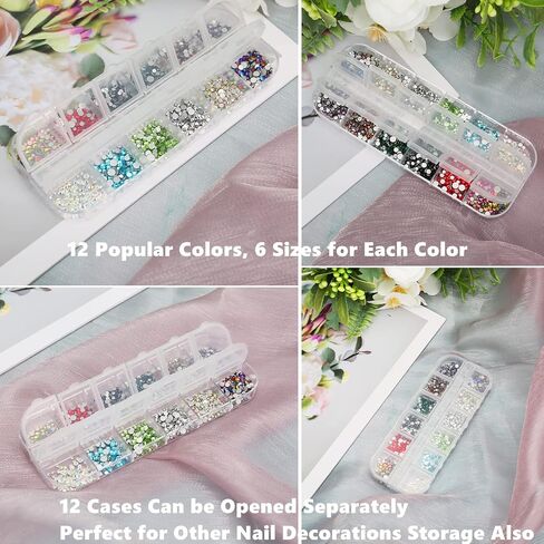 Nail brush Rhinestones set 12 Colors AB crystal rhinestones for nails,5PCS Double-Ended fine liner acrylic nail brush Nail Art Design Brush Upgraded Point Drill Drawing Brush Pen Dotting Tools Set in Saudi Arabia