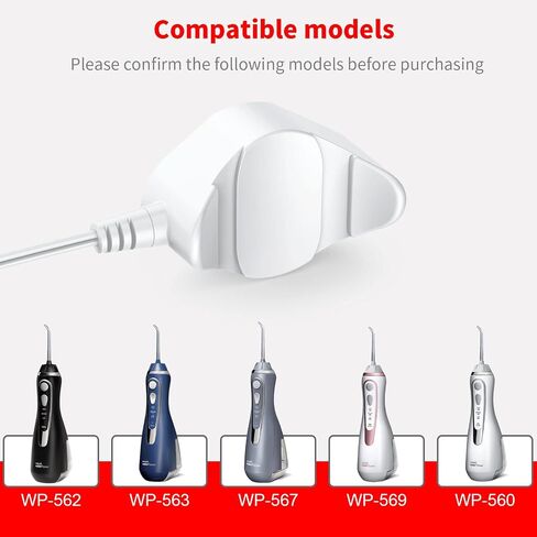 MEROM Water Pik WP560 Magnetic Charger Replacement Compatible with Waterpik WP560 WP562 WP563 WP567 WP569 Cordless Advanced Water Flosser Magnet Charging Cord Battery Charger in Saudi Arabia