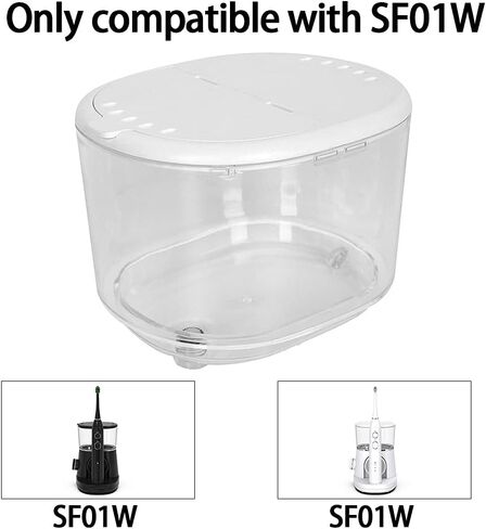 Replacement Parts for Waterflosser Oral Irrigator Dental Compatible with Waterpik Sonic Fusion Portable Water Flosser SF-01W SF-01 Reservoir Gasket Valve (SF-01W Black Tank) in Saudi Arabia