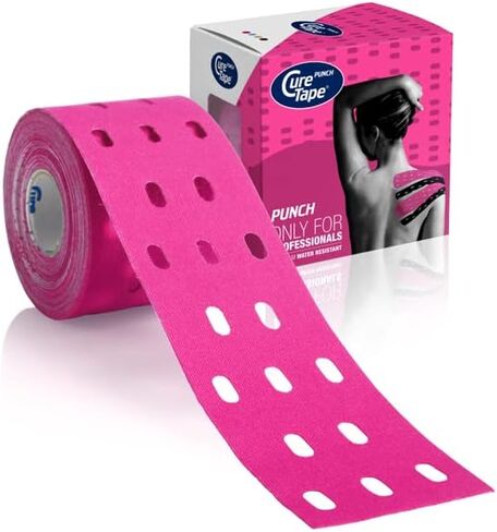 CureTape® Punch Beige | Perforated Kinesiology Tape | More Stretch & Ventilation| k Tape for Joint, Knee, Ankle & Shoulder Pain | Kinesiology Tape for Physical Therapy | Waterproof Medical Tape in Saudi Arabia