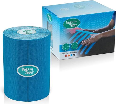 VetkinTape® Veterinary Kinesiology Tape Black | Kinesiology Tape for Horses & Dogs | Equine & Canine Kinesiotape | Latex Free and TÜV Quality Mark Certified Ktape | 4 inch | Pack of 1 Roll in Saudi Arabia