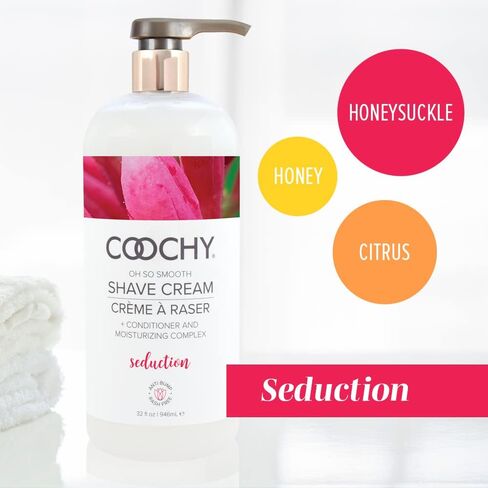 COOCHY Seduction Shave Cream .5 oz Honeysuckle/Citrus Foil - Display of 24 in Kuwait
