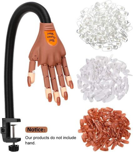Hiistar Nail Trainning Practice HandNail Display Manicure Supply مرنة المنقولة كاذبة الأيدي وهمية للأظافر مانيكير - أفضل مانيكير DIY أداة ممارسة الطباعة in Kuwait