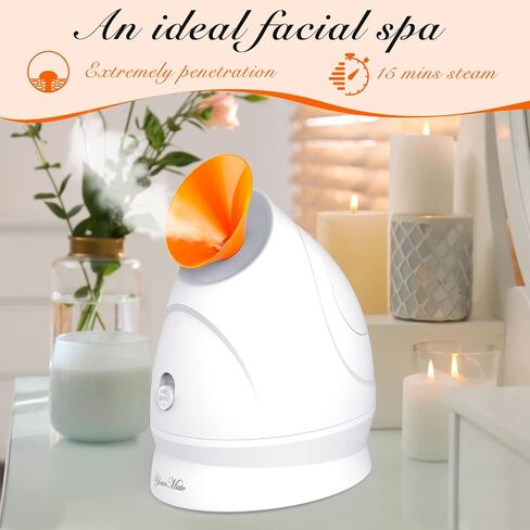 YourMate Facial Steamer Plus Nano Ionic Face Steamer Warm and Cool Mist Humidifier for Spa Sinuses Moisturizing, Homeuse or Salon in Saudi Arabia