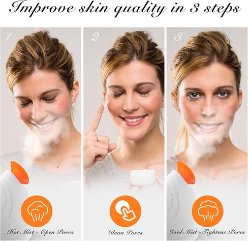 YourMate Facial Steamer Plus Nano Ionic Face Steamer Warm and Cool Mist Humidifier for Spa Sinuses Moisturizing, Homeuse or Salon in Saudi Arabia
