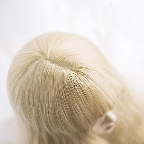 Long Wavy Wig Bangs - Natural Synthetic Hair Lolita Wig with Wig Cap For Women Cosplay and Daily Wear (Blonde) in Saudi Arabia