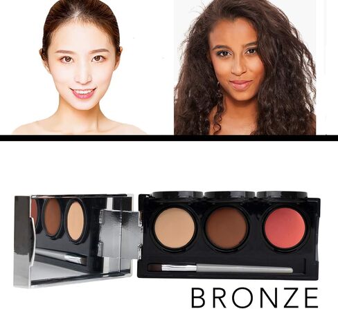 Dermaflage Tattoo Cover Up Bruise Full Coverage Concealer - Waterproof, Smudge & Sweat Proof Body Concealer Cream Palette Pro SFX - 3 Color Shades for Scars, Acne (Bronze) in Kuwait