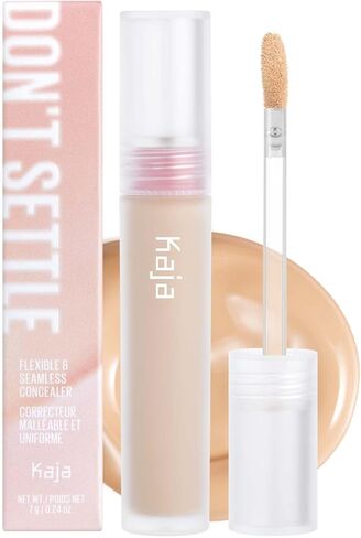 Kaja Liquid Concealer - Don't Settle | with Aqua Ceramide, Hydrating, Buildable, Lightweight, Seamless Coverage, 01 Sweet Rice, 0.21 Oz in Kuwait