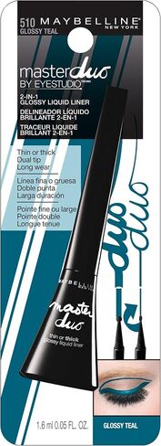 Maybelline New York Eye Studio Master Duo Glossy Liquid Liner, Black Lacquer, 0.05 Fluid Ounce in Saudi Arabia