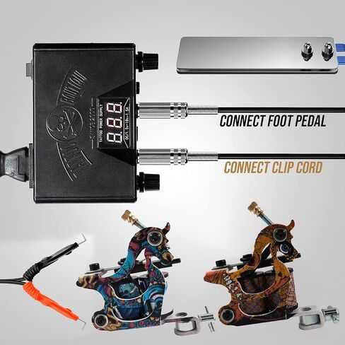 Wormhole Complete Tattoo Kit for Beginners Tattoo Power Supply Kit 8 Tattoo Inks 10 Tattoo Needles 2 Pro Tattoo Machine Kit Tattoo Gun Kit (TK015) in Saudi Arabia