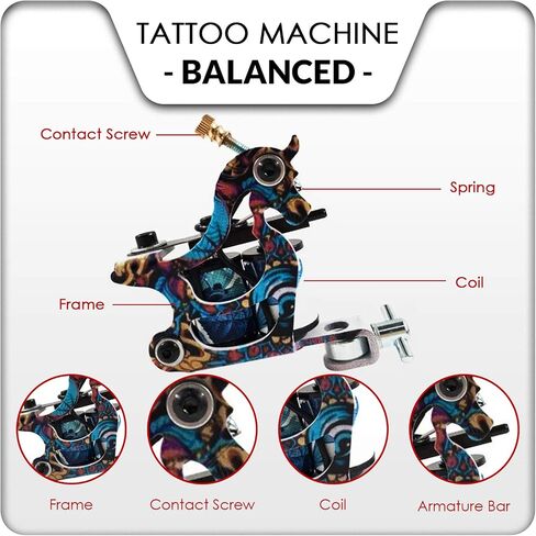 Wormhole Complete Tattoo Kit for Beginners Tattoo Power Supply Kit 8 Tattoo Inks 10 Tattoo Needles 2 Pro Tattoo Machine Kit Tattoo Gun Kit (TK015) in Saudi Arabia
