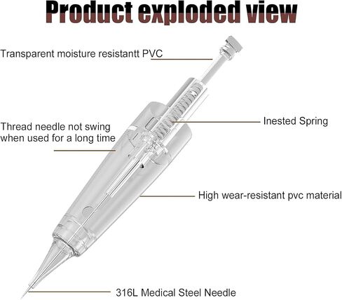 Permanent Eyebrow Makeup Tattoo Machine Kit with 15pcs Mixed Cartridges Needles for Shading Eyeliner Lip Microshading (Black) in Saudi Arabia