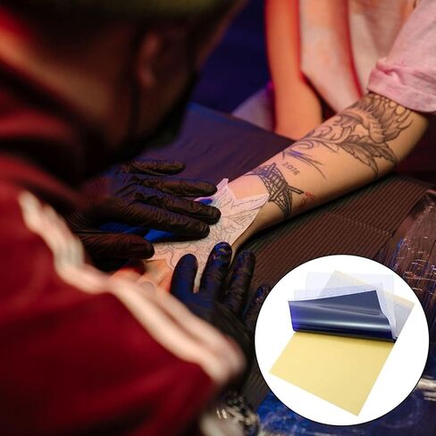 Tattoo Practice Skins with Transfer Paper - Judero 30Pcs Blank Tattoo Skin Practice and Stencil Paper Kit Includes 20Pcs DIY Tracing Paper and 10Pcs Double Sides Tattoo Fake Skin for Beginners and Experienced Artists in Saudi Arabia
