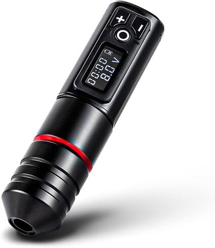 Ambition Ninja Pro Tattoo Machine with Coreless Motor - Rotary Cartridge Tattoo Pen with 2400mAh Power Supply Digital LCD Display for Professionals and Beginners Tattoo Artists in Saudi Arabia