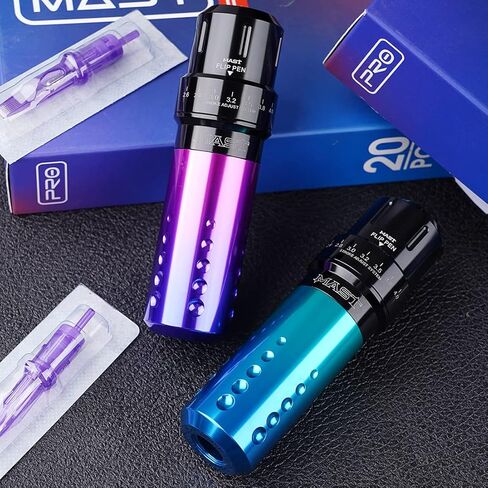 آلة قلم دوارة قابلة للقلب للوشم، محرك بدون قلب مخصص بطول ستة أشواط قابل للتغيير لجميع أنماط الوشم M829 (أرجواني متدرج) in Kuwait