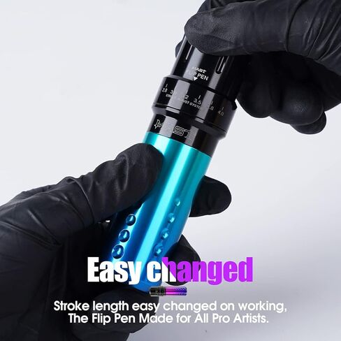 آلة قلم دوارة قابلة للقلب للوشم، محرك بدون قلب مخصص بطول ستة أشواط قابل للتغيير لجميع أنماط الوشم M829 (أرجواني متدرج) in Kuwait