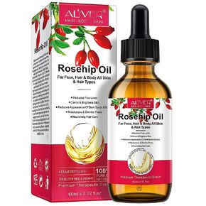 JGSKNE Rosehip Oil - Rosehip Oil For Face, Rosehip Seed Oil Pure Cold Pressed Unrefined RoseHip Oil For Face Hair And Nails Rose Hips Essential Oil Skin Care Moisturizer in Saudi Arabia