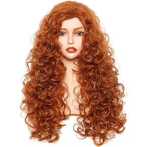 26 Inches Light Wigs for Women Long Wavy Middle Part Wig Natural looking Synthetic Fluffy Hair for Cosplay,Halloween,Daily Use (Black ombre platinum blonde)