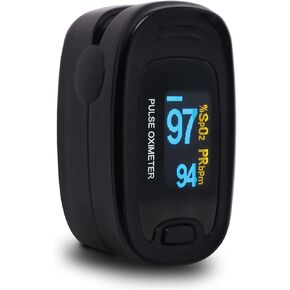 CONTEC CMS50NA مقياس التأكسج نبض الإصبع، SPO2 نبض معدل الأكسجين في الدم متر شاشة OLED (أسود) in Kuwait