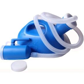 زجاجة تبول محمولة للرجال من YUMSUM سعة 2000 مل، جامع مبولة للمستشفى والتخييم والسفر والمرحاض، أنبوب 130 سم (أزرق) in Kuwait