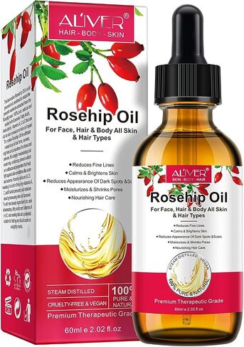 JGSKNE Rosehip Oil - Rosehip Oil For Face, Rosehip Seed Oil Pure Cold Pressed Unrefined RoseHip Oil For Face Hair And Nails Rose Hips Essential Oil Skin Care Moisturizer in Saudi Arabia