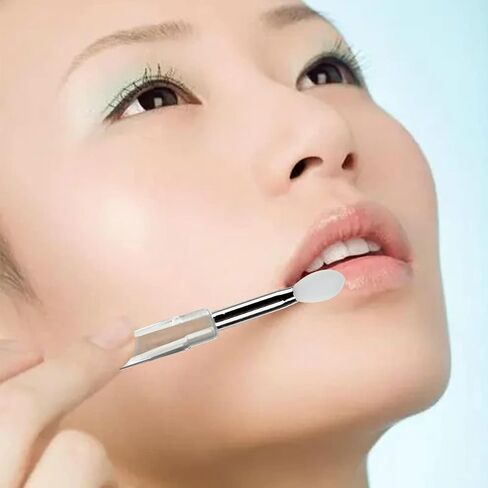 TEONEI Mini Silicone Lip Brush with Cap,Lipstick Applicator Brushes,Multifunction Makeup Brushes,Lip Gloss Wands Cosmetic Tool,6Pcs in Saudi Arabia