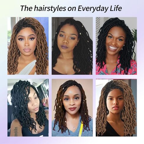 شعر مستعار Kalyss بطول 45.72 سم بجزء جانبي من Locs، شعر مستعار Dreadlock للنساء ذوات البشرة السمراء، شعر مستعار مضفر بدانتيل أمامي مع شعر أطفال، شعر مستعار مجعد من Locs، باروكات صناعية مضفرة مصنوعة في اليابان (أومبير من الأسود إلى البني) in Kuwait