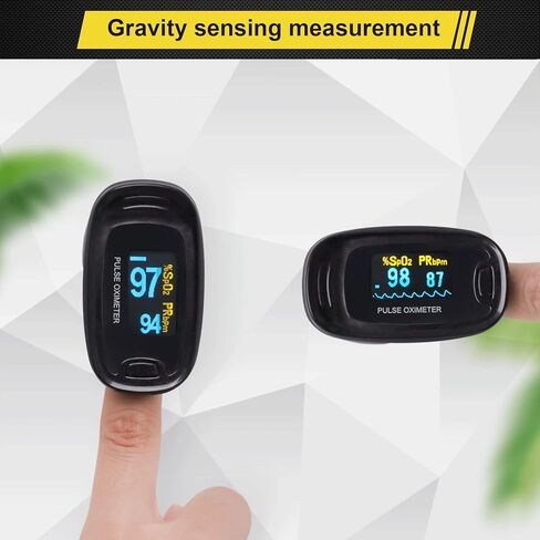 CONTEC CMS50NA مقياس التأكسج نبض الإصبع، SPO2 نبض معدل الأكسجين في الدم متر شاشة OLED (أسود) in Kuwait