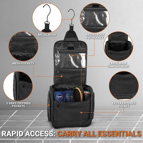 شيف ساك حقيبة ادوات الزينة التكتيكية: مجموعة دوب مع 12 مساحة تخزين | سحابات من الدرجة الامتعة | حزام مولي ومقبض باراكورد قابل للفصل | مثالية للسفر والمغامرات الخارجية، اسود، ادوات الزينة التكتيكية in Kuwait