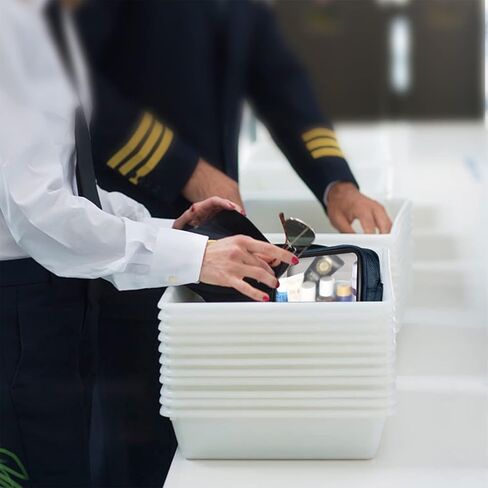 ProCase [2 Pack] TSA Approved Travel Toiletry Bag Pouch, Matte Clear Quart Size Bag Carry-On Airport Airline Compliant Bag Travel Makeup Cosmetic Bag for Toiletries Liquids Creams Cosmetics in Kuwait