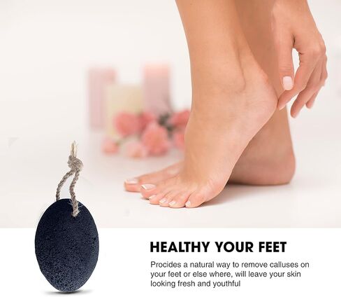 Foot Pumice Stone by VNI Stone - Natural Earth Lava Pumice Stone for Feet callus removal- Callus Warts Corn Removal - Pedicure Exfoliator for Dry Dead Skin, Heels, Palm - Healthy Foot Care Scrubber in Saudi Arabia