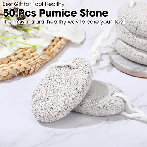 لونسوير 50 قطعة من حجر الخفاف للقدمين، ادوات باديكير لافا طبيعية لتقشير القدم وازالة مسامير القدم واليدين، حجر الخفاف لازالة الجلد الميت والكعوب والمرفقين واليدين in Kuwait