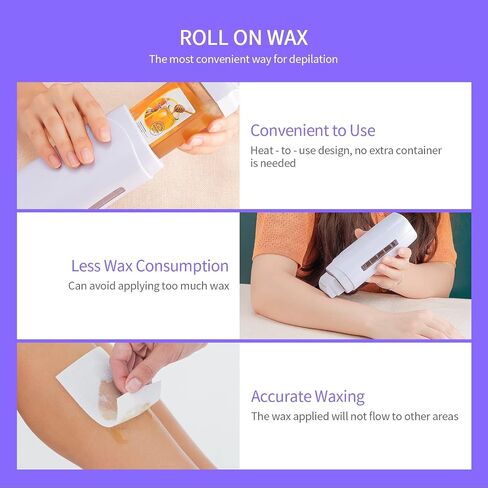foreverLily Electric Wax Heater Triple Depilatory Roll Wax Warmer Waxing Warming Machine for Hair Removal Roll on Wax Heater for Men and Women in Saudi Arabia