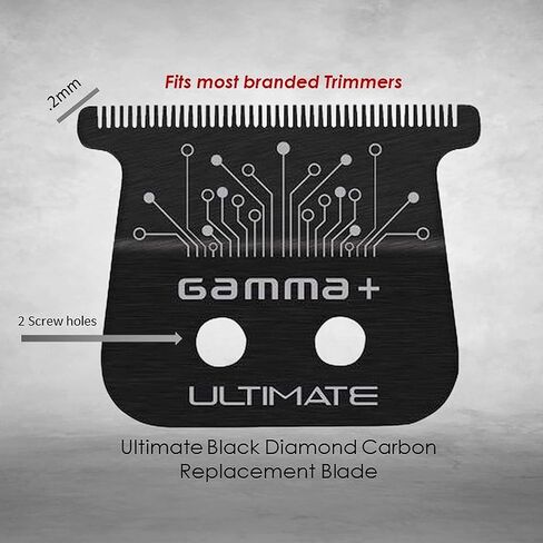 جاما + شفرة تشذيب ثابتة من التيميت بلاك دايموند مع طرف شفرة 0.2 ملم، تناسب جميع ماكينات التشذيب جاما بلس وستايل كرافت والعلامات التجارية الاكثر شعبية in Kuwait