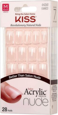 KISS Salon Acrylic Nude 28 Nails (6 PACK, KAN03) in Saudi Arabia