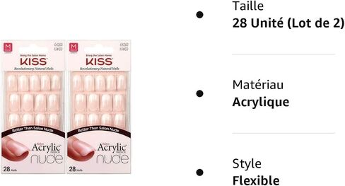 KISS Salon Acrylic Nude 28 Nails (6 PACK, KAN03) in Saudi Arabia