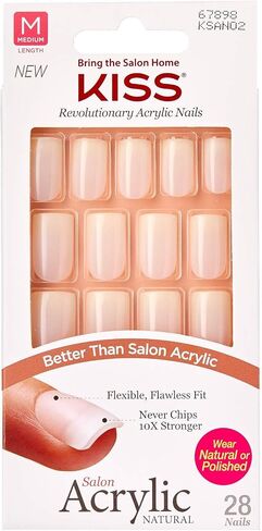 KISS Salon Acrylic Nude 28 Nails (6 PACK, KAN03) in Saudi Arabia