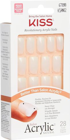 KISS Salon Acrylic Nude 28 Nails (6 PACK, KAN03) in Saudi Arabia