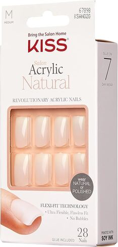 KISS Salon Acrylic Nude 28 Nails (6 PACK, KAN03) in Saudi Arabia