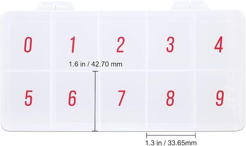 Beauticom USA Small Empty 10 Space Nail Art Tip Storage Organizer Box Case - Clear Color - For False Nail Tips, Vitamins, Accessories, 10 sections in Saudi Arabia