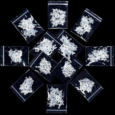Ejiubas Short Stiletto Nails French Nail Tips 600pcs Professional Artificial Fake Nail Tips False Nails Acrylic Nail Tips Clear Christmas Nails in Saudi Arabia