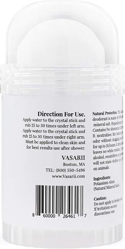 nakd. Thai Crystal Deodorant Stone – 2 Salt Deodorant Crystal Sticks, 4.25 oz. Regular + 2.5 oz. Travel Size – All Natural Unscented Crystal Deodorant and Aluminum Free Salt Deodorant for Women Men & Teens by Vasarii in Saudi Arabia