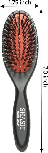 Since 1869 Hand Made In Germany - Nylon Boar Bristle Brush Suitable For Normal to Thick Hair - Gently Detangles, No Pulling or Split Ends - Softens and Improves Hair Texture, Stimulates Scalp (Small) in Saudi Arabia